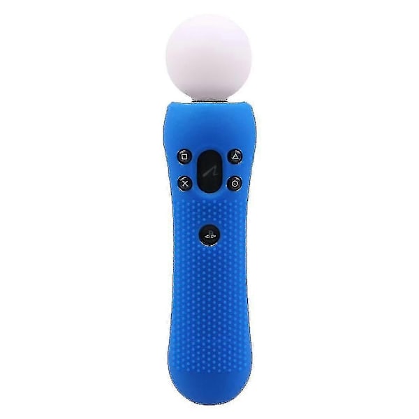 Til Playstation PS VR Move Bevægelsescontroller Skridsikker Silikon Gummi Beskyttelsesdækning Sort Blå Rød JP Guanguan-WELLNGS Blue
