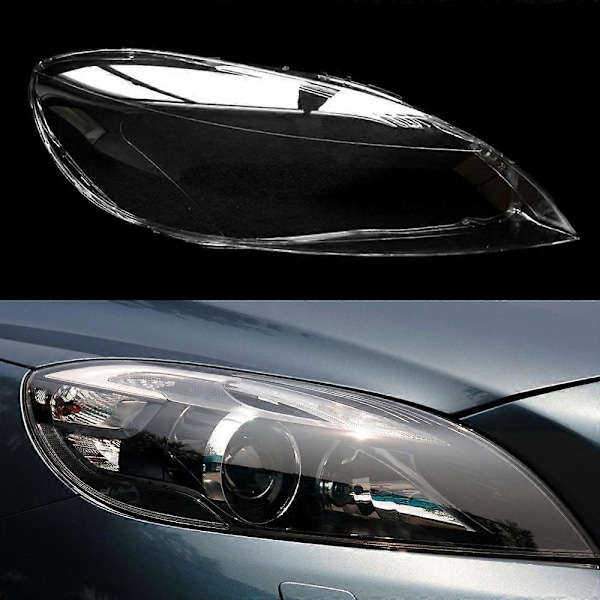 Bilstrålkastarglaslinslampa Transparent skärmhölje Autoljus Lampskärm Lampcover Cove för Volvo V40 2013-2016 Strålkastarskydd-WELLNGS Right