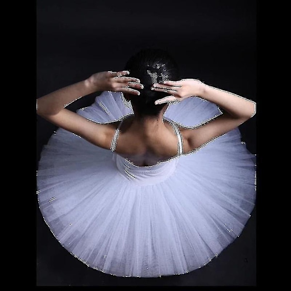 Professionel Platter Tutu Sort Hvid Rød Ballet Dance Kostume til Kvinder Tutu Ballet Voksen Ballet Da-WELLNGS Black S