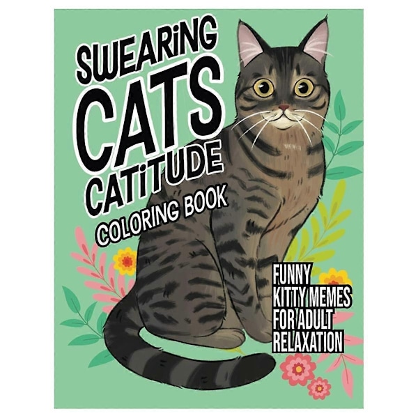 Svorgende Katte Catitude: Farvelægningsbog med sjove katte-memes til voksen afslapning Paperback -2024-WELLNGS