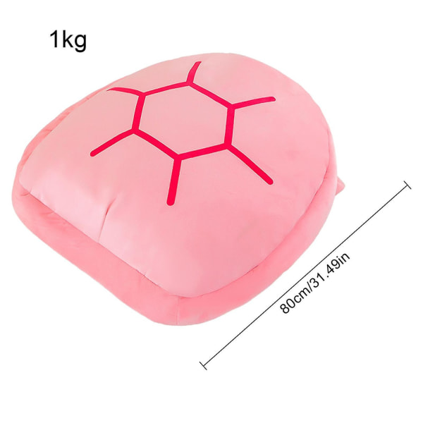 60 cm 80 cm Turtle Shell Pude Sovesofa Dekoration Plysdragt Plyslegetøj Pink-WELLNGS Pink 60cm