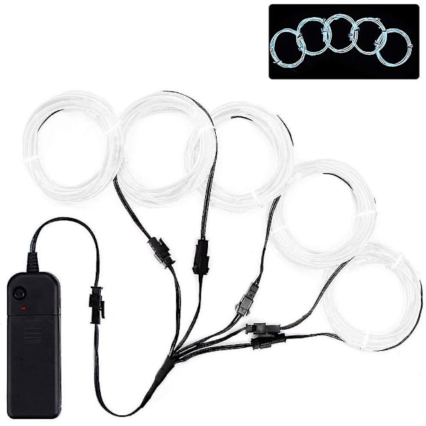 Flexibel Neon Strobe Elektroluminescent Linje EL Belysningsset (fem färger)-WELLNGS light blue