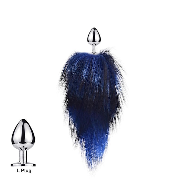 Hale Plug-In Rævehale Kat Små Rekvisitter Ægte Hår Lille Hale Aftagelig Hund Legetøj Sp-WELLNGS Royal Blue L