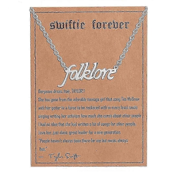 Unik halskedja i rostfritt stål inHan Steel Ts Inspirerat halsband Mode Nyckelbenskedja-WELLNGS Silver Folk lore 7