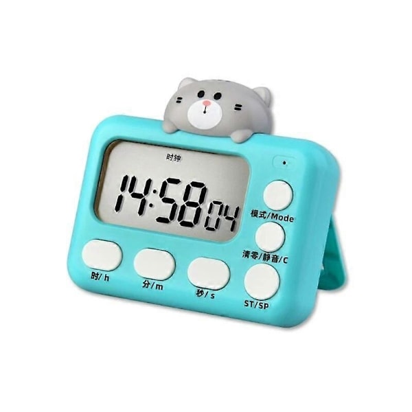Tecknad Djur Digital Timer Elektronisk Väckarklocka Magnetisk Nedräkningstimer-WELLNGS panda