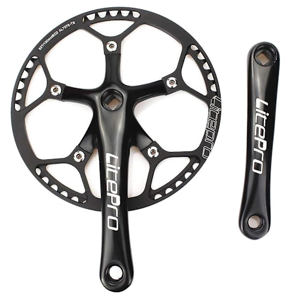 Enkelhastighetsvevparti 53t 170mm vevarmar Fällbar cykelvevparti med skyddande lock för cykel Trac-WELLNGS