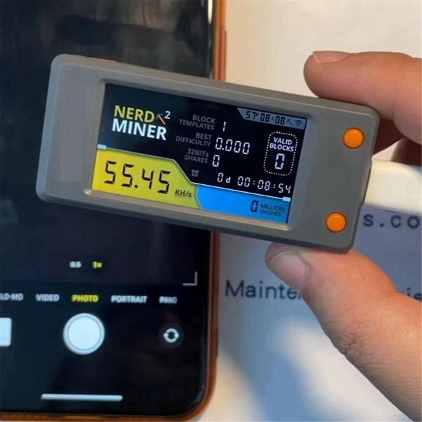 Nerd Miner V2.0 T-Display-S3 BTC Crypto Solo Lottery Nerdminer Miner LCD-skärm 78KH/S med-WELLNGS