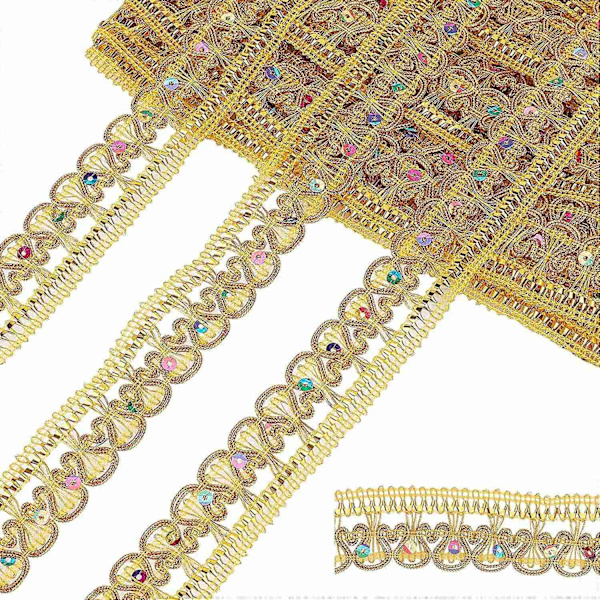 13 meter glitterfläta spetskant 1 tum silver vävd band tygkant frans präglad hantverk syband för bröllopsfest gardin kläder jul