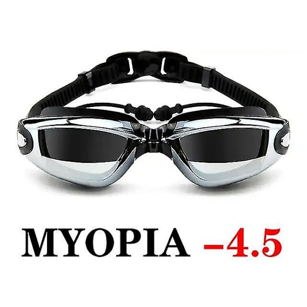 Uintilasit miehille ammattimainen | Reseptiuintilasit - WELLNGS Black Myopia -4.5