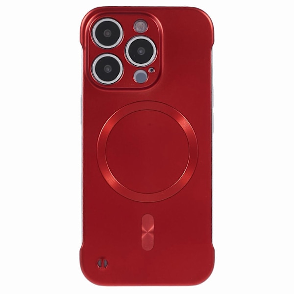 för iPhone 16 Pro Max Skal Kompatibelt med MagSafe Hårt PC Ramlöst Telefonskydd-WELLNGS Red