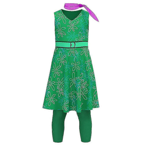 Inside Out 2 Lasten ja Aikuisten Halloween-Karnevaali Cosplay-Esitysasu Z-WELLNGS Disgust 130cm