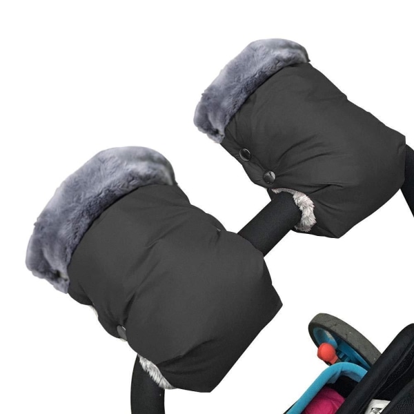 Par klapvognshandsker, varme handsker til klapvognshåndvarmere-WELLNGS black