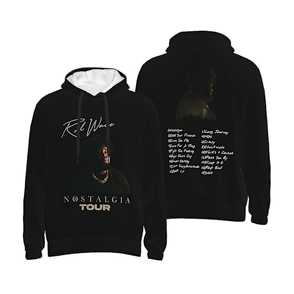 Rod Wave Nostalgia Tour Music 2024 Hoodie för män och kvinnor - High Street Hip Hop huvtröja tröja tröjor tröjor - WELLNGS XL