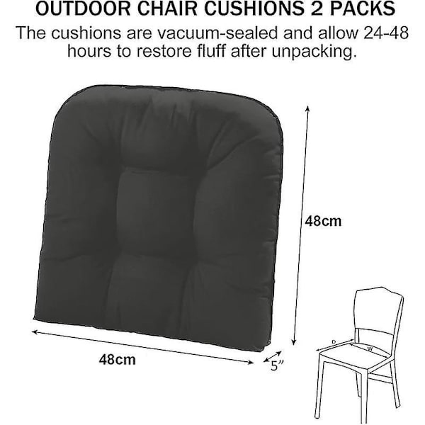 Utomhus stolsdynor 2-pack, WELLNGS dynor för utemöbler blue