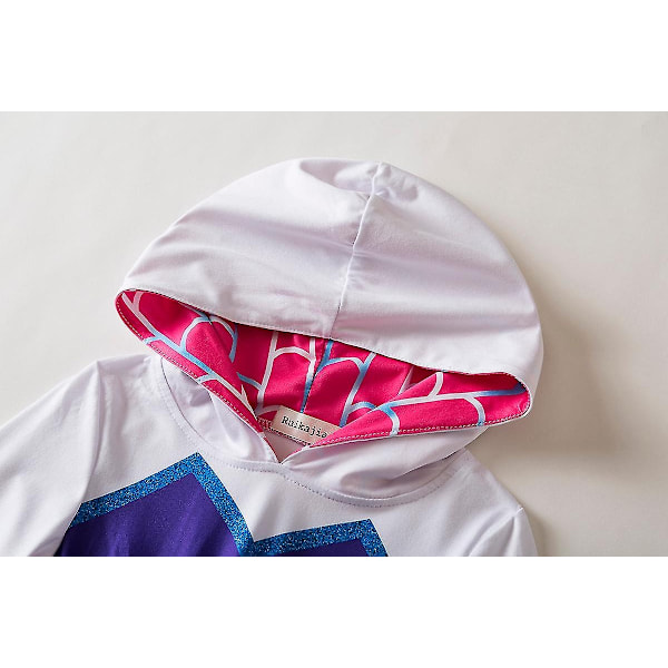 Ghost Spider-inspirerad dräkt Spider Gwen-inspirerad dräkt Ghost Spider hoodie Spider Gwen cosplay tutu spindel födelsedag-WELLNGS 12