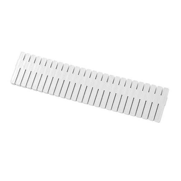 8-delt skuffedeler, justerbare skuffedelere, skuffeorganisator - WELLNGS White