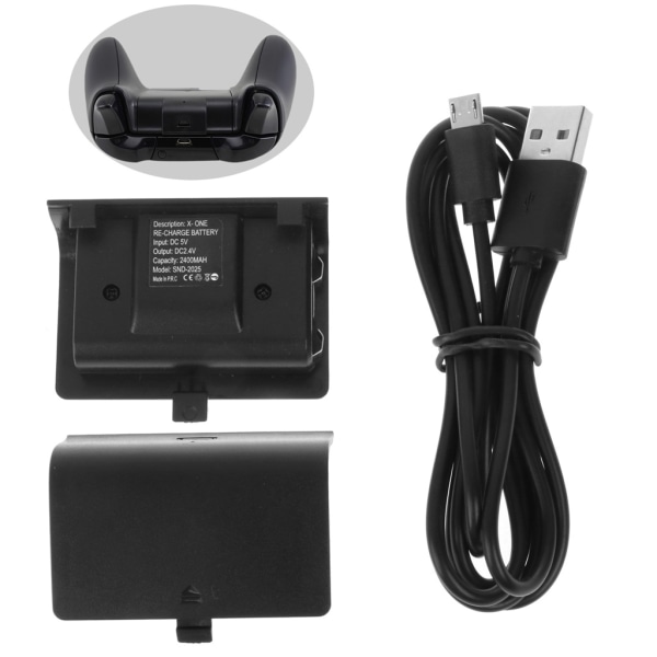 Nytt NI-MH 2400MAH Charger Kit Uppladdningsbart batteripaket + USB -kabel för Xbox One-WELLNGS