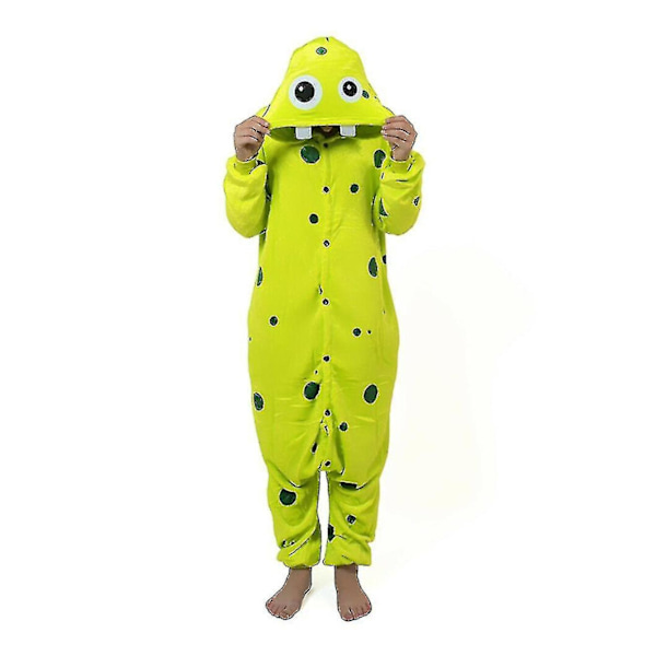 Piirroshahmojen Unisex Onesie Hupullinen Fantasiapuvustus_y-WELLNGS Gag Tooth Monster