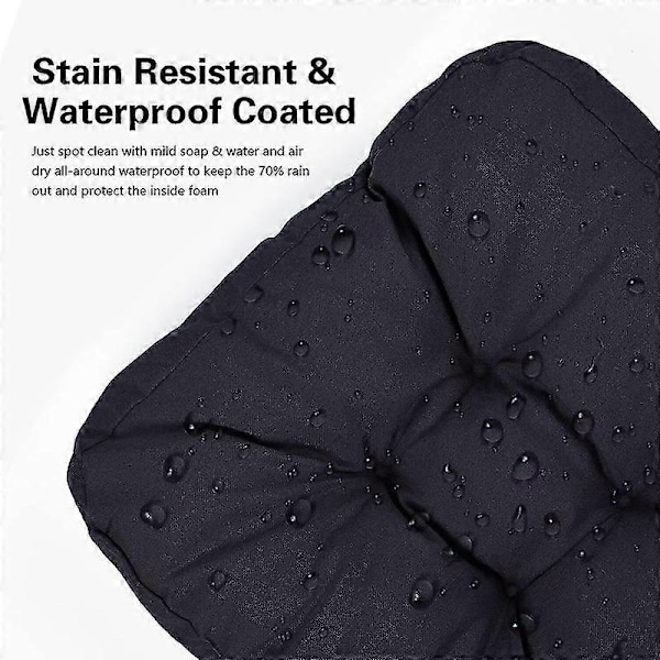 Utomhusstolmatta 2-pack, Mattor för uteplatsmöbler - WELLNGS dark grey