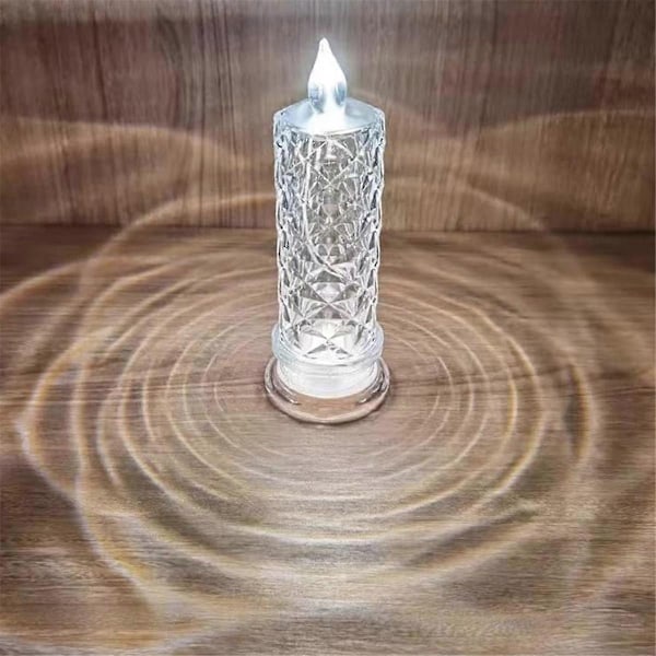 Rose Shadow LED Flammeløse Lys, 4 stk. Romantiske Batteridrevne Lys LED Søylelys for Va-WELLNGS