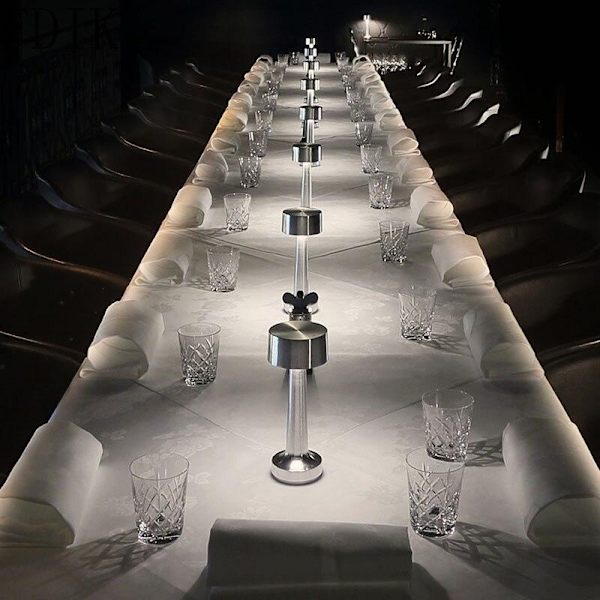 Bordlampe med touch-funktion 2-pakke-WELLNGS silver