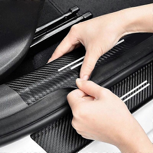 5 st Bil Dörrtröskel Slitskydd Kompatibel med Fiat 500 500C 2012 500X 500L Abarth 695 Kolfiber Bil Dörr Sill Dekal Tillbehör-WELLNGS 5Pcs For Punto