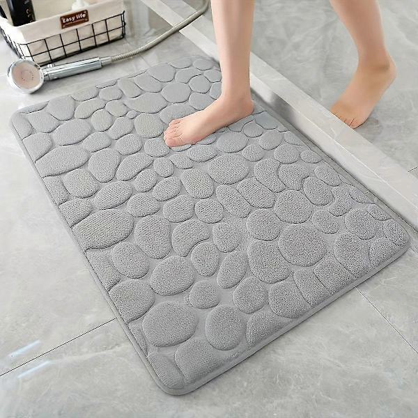 Lyxig och plyschig badrumsmatta i minnesskum - halkfri, snabbtorkande, tvättbar badrumsmatta för bekväm heminredning - WELLNGS Coffee 50*150cm
