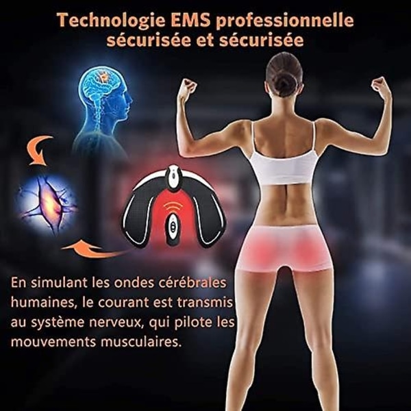 MKK Hip Trainer-enhet för skinkor, ABS-stimulator shaper Smart, Hip Trainer Electric Buttock, EMS Toner Fitness Training Workout Gear-WELLNGS