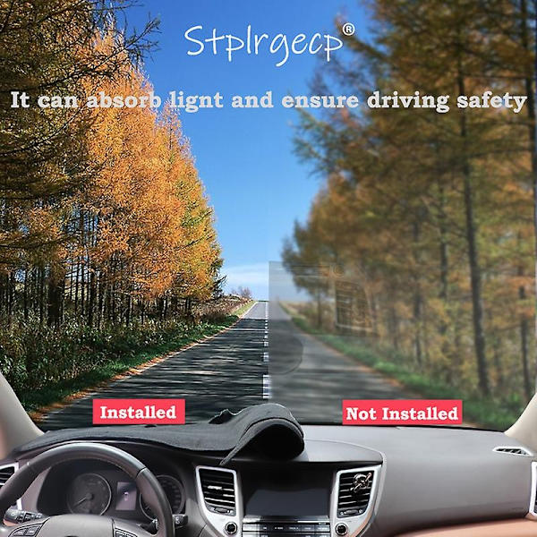 Antislip-instrumentpanelskydd för Toyota Prius 30 2010~2015, skyddande dyna, biltillbehör, solskydd, matta 2014 2013 2012-WELLNGS Right Hand Drive Red Edge