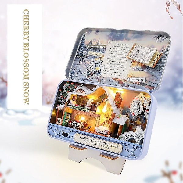 Box Theater Miniatyyri Nukkekoti Valmiiksi Valmistettu Pieni Tee-se-itse Nukkekotipaketti Huonekalukotelo lelut Lapsille Syntymäpäivälahjat-WELLNGS C003