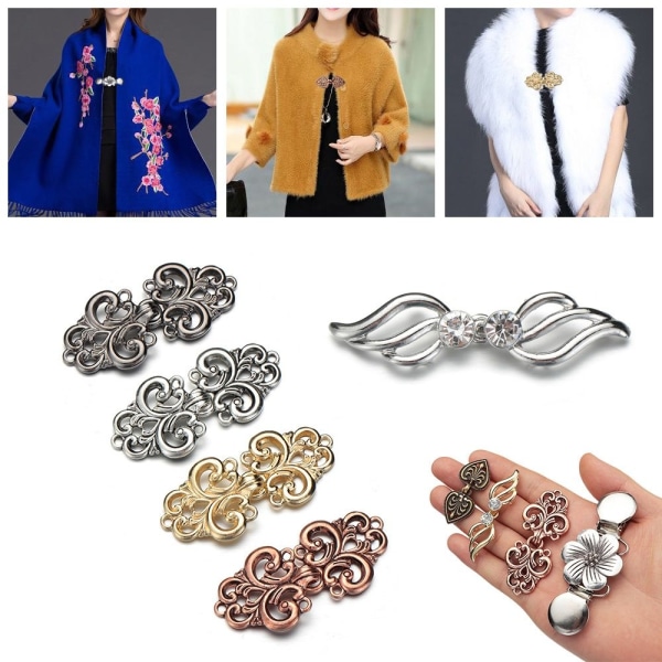 Cardigan Clip Shawl Brooch Clip Buckles Sweater Blouse Pin-WELLNGS