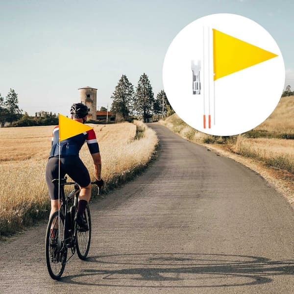 1 set Cykelsäkerhetsflagga Cykelsäkerhet Triangulär Flagga Vattentät Säkerhetsflagga-WELLNGS