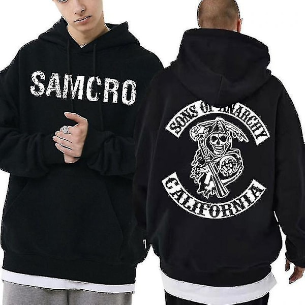 Sons Of Anarchy Samcro Hoodie Dobbeltsidig Trykket Hoodie Genser Topp - WELLNGS black M