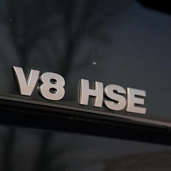 3d Abs Hse V8 Letters Auton Takatavaratilan Fenderin Merkki Embleemi Tarrat Land Rover Range Rover Sport Vogue Discovery 4-WELLNGS V8-Gloss Silver