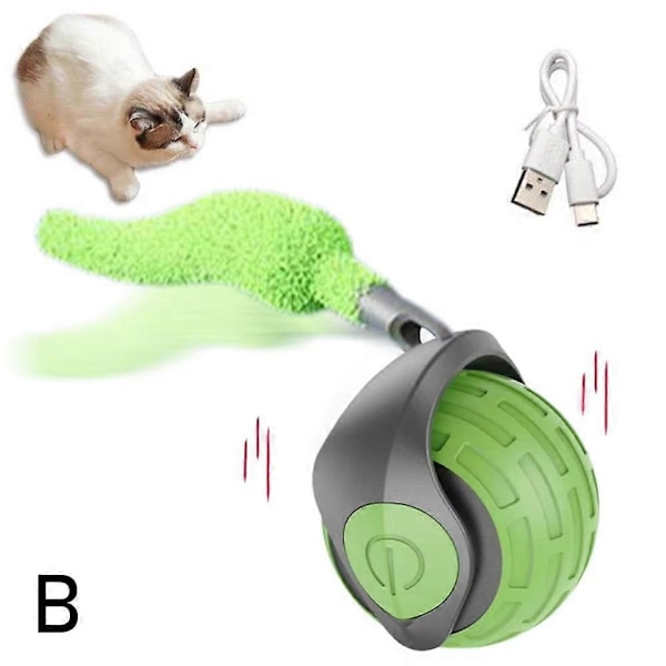 Speedy Tail 2.0, Speedy Tail Kattleksak, Speedy Tail 2.0 Kattleksak, Automatisk Rörlig leksak - WELLNGS Green