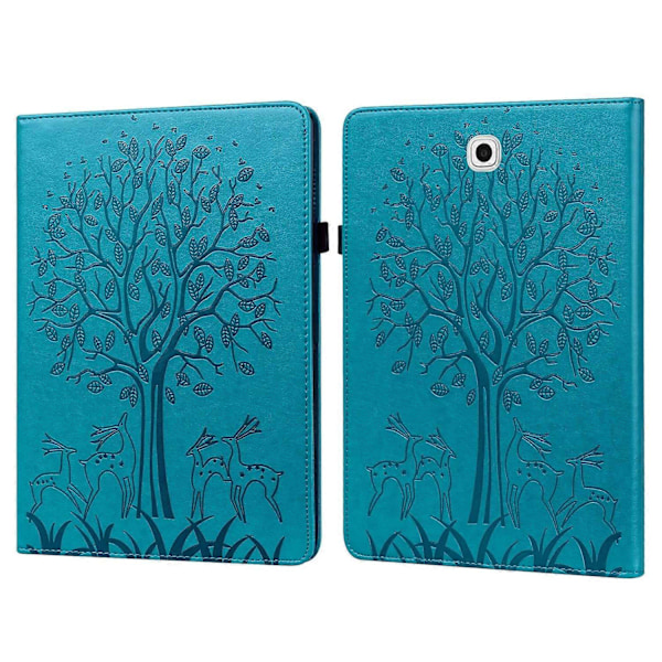 för Samsung Galaxy Tab S2 9.7 PU Läderfodral - WELLNGS Blue