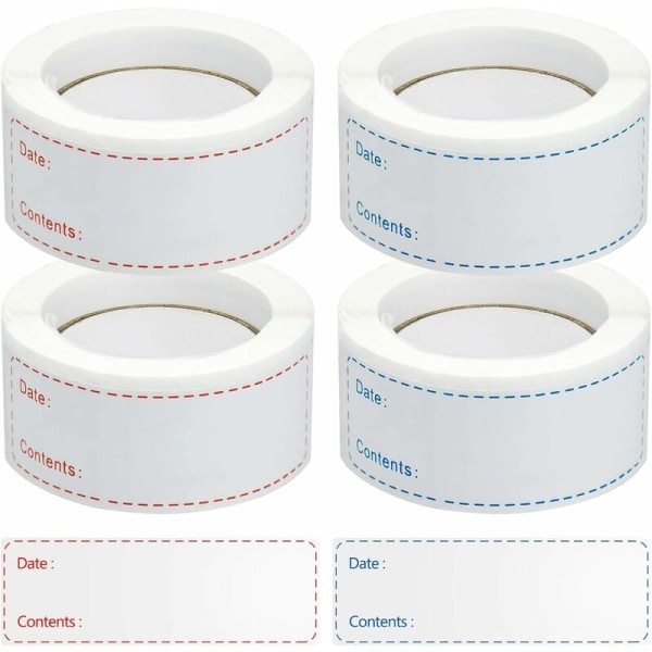 500 self-adhesive labels Freezer labels Jar labels 2.5x7.5cm For freezer jars Printer for kitchen, office, jam jars-WELLNGS