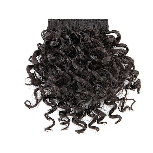 Afro Bangs 8 tum lockigt lugg Extensions Clip in Bangs-WELLNGS dark brown