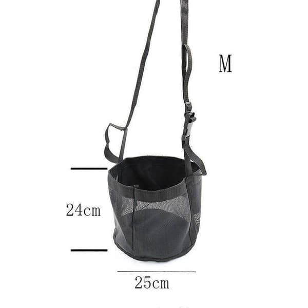 Justerbar Elastisk Häst Höfoderpåse - Halsfoderpåse för Utomhus - 24x25cm-WELLNGS