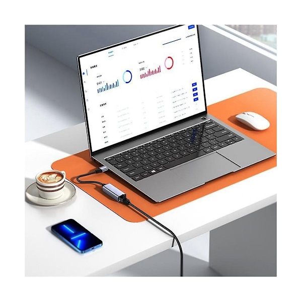 Usb til Rj45 Ethernet-adapter Usb3.0 Pc Internett Usb 1000mbps Nettverksadapter for Bærbar PC/TV-boks-WELLNGS