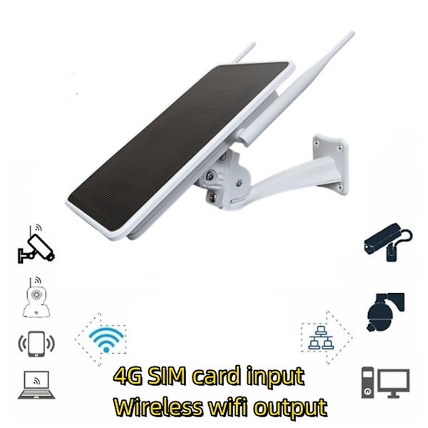 6W 4G Solar Router, WiFi Repeater, 4G Router Solar Powered One Machine, IP66 Vanntett - WELLNGS