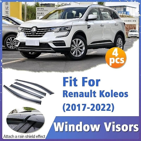 Vindafskærmning til Renault Koleos 2017-2022, ventilationsdæksel, markise, solskærm, regnafskærmning, autotilbehør - WELLNGS