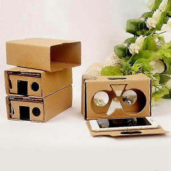 6 stk. 3D Briller til Cardboard V2 VR 4,5-6 tommer + Pandebånd 3D VR Virtual Reality Briller - WELLNGS
