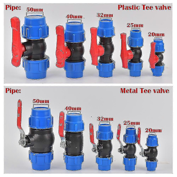 20/25/32/40/50mm PVC PE Rör Kran Vattenfördelare Plastventil Anslutning Trädgård Jordbruk Bevattning Vattenrör Slangfog Tillbehör-WELLNGS End connector 25mm