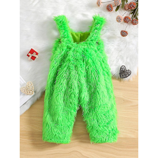 Babyen som stjal julen antrekk Baby Boys Girls Xmas Green Furry Monster Costume Clothes Set-WELLNGS Style 4 3-4 Years