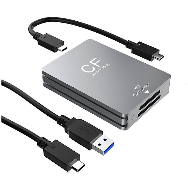 2 i 1 CFexpress Typ A SD-kortläsare USB 3.2 10 Gbps Minneskortläsare CFExpress-kortläsare Adap-WELLNGS