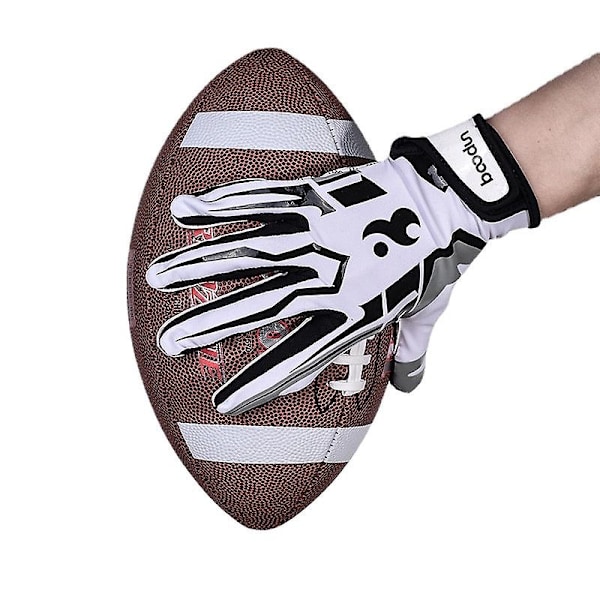 Amerikansk fotbollshandskar Fitness Sport Halkfria Utomhus Vandringshandskar-WELLNGS White S