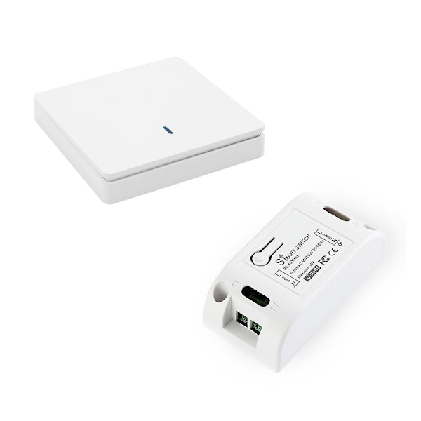 Trådlös smart ljusströmbrytare RF 433MHz belysningskontroll intelligent brytare AC 90-250V 10A modul (1 W och 1 C) - WELLNGS