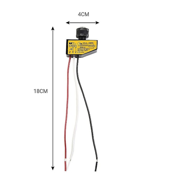 Automatisk lysstyringssensor DC 12V 48V Skumring til daggry Lys fotocelleswitch-WELLNGS
