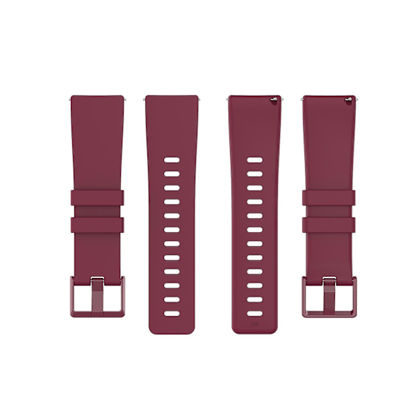 Silikone urrem til Fitbit Versa 2/Versa Lite/Størrelse: L-WELLNGS Wine red Other Phone Models